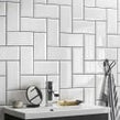 Metro Whitechapel White Gloss 10cm x 20cm Wall Tile