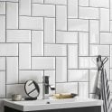 Metro Whitechapel White Gloss 10cm x 20cm Wall Tile