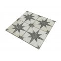Metropolistyle Star Black Pattern 45cm x 45cm Wall & Floor Tile