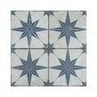 Metropolistyle Star Indigo Pattern 45cm x 45cm Wall & Floor Tile