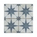 Metropolistyle Star Indigo Pattern 45cm x 45cm Wall & Floor Tile