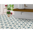 Metropolistyle Star Indigo Pattern 45cm x 45cm Wall & Floor Tile