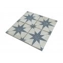 Metropolistyle Star Indigo Pattern 45cm x 45cm Wall & Floor Tile