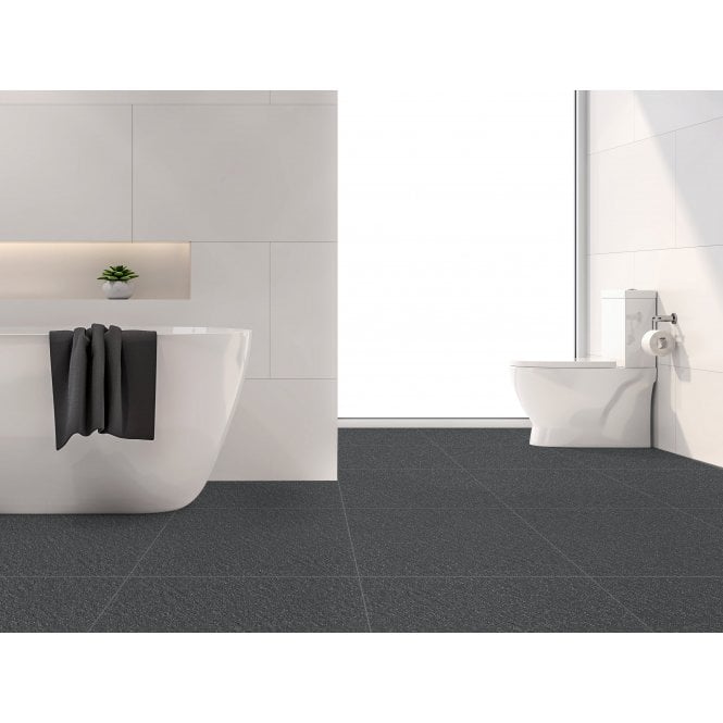 Mica Black R13 Matt Anti Slip 40cm x 40cm Floor Tile