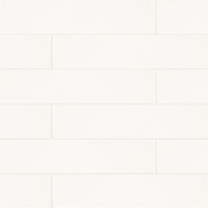 Microline White Gloss 5cm x 20cm Wall Tile