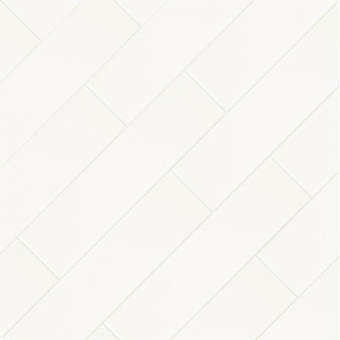 Microline White Gloss 5cm x 20cm Wall Tile