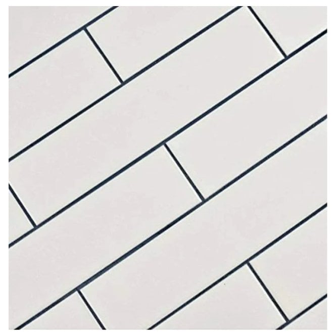 Microline White Matt 5cm x 20cm Wall Tile