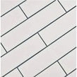 Microline White Matt 5cm x 20cm Wall Tile
