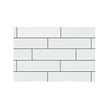 Microline White Matt 5cm x 20cm Wall Tile