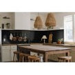 Midnight Black Gloss 27.3cm x 25.9cm Fan Mosaic Tile