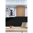 Midnight Black Gloss 27.3cm x 25.9cm Fan Mosaic Tile