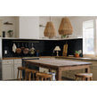 Midnight Black Matt 27.3cm x 25.9cm Fan Mosaic Tile
