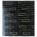 Midnight Gold Marble (4.8x14.8) 30cm x 30cm Mosaic Tile