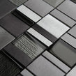 Milan Grey 30cm x 30cm Glass Mosaic Tile