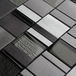 Milan Grey 30cm x 30cm Glass Mosaic Tile