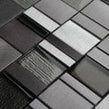 Milan Grey 30cm x 30cm Glass Mosaic Tile