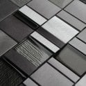 Milan Grey 30cm x 30cm Glass Mosaic Tile