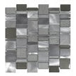 Milan Grey 30cm x 30cm Glass Mosaic Tile