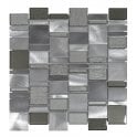Milan Grey 30cm x 30cm Glass Mosaic Tile