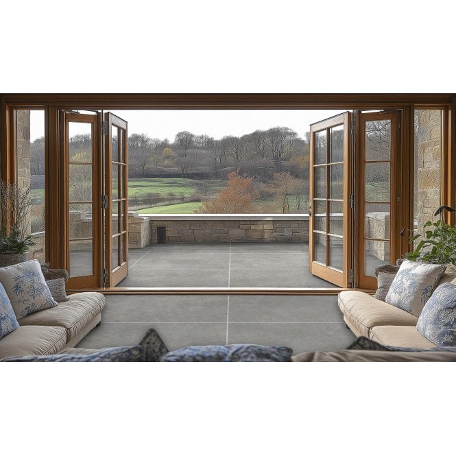 Made In Spain Mineral Grey 100cm x 100cm x 2cm Outdoor Floor Tile