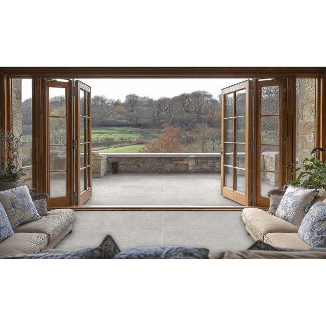 Made In Spain Mineral White 100cm x 100cm x 2cm Outdoor Floor Tile