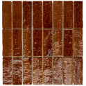 Minibru Crackle Caramel 33.7cm x 32.2cm Mosaic Tile