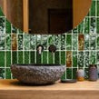 Minibru Crackle Jungle 33.7cm x 32.2cm Mosaic Tile