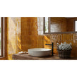 Minibru Crackle Mustard 33.7cm x 32.2cm Mosaic Tile