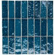 Minibru Crackle Sapphire 33.7cm x 32.2cm Mosaic Tile