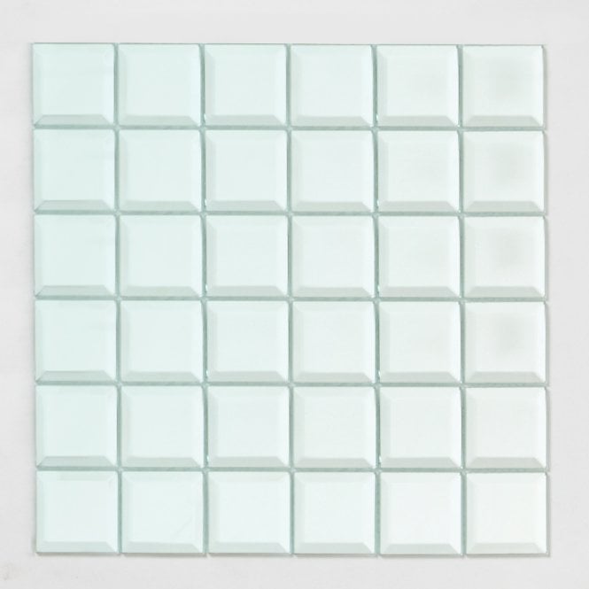 Mirror Square Bevel (5cm x 5cm) 30cm x 30cm Mosaic Tile