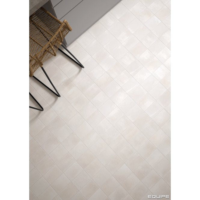 Equipe Miyako Chalk White 5cm x 15cm Wall and Floor Tile