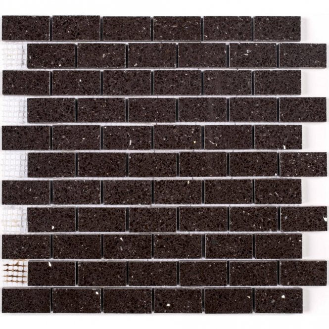 Gulfstone Mocca Brown Brick Quartz 30cm x 30cm (4.8m x 2.3cm) Mosaic Tile