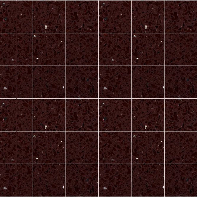 Gulfstone Mocha Brown Quartz Mosaic (4.8cm x 4.8cm) 30cm x 30cm Wall Tile