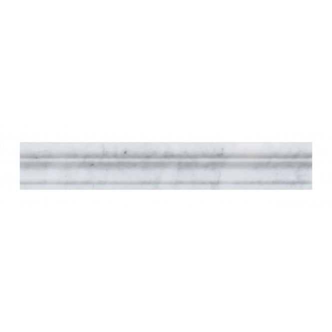 Moldura Carrara Marble White 5cm x 30.5cm Border Tile