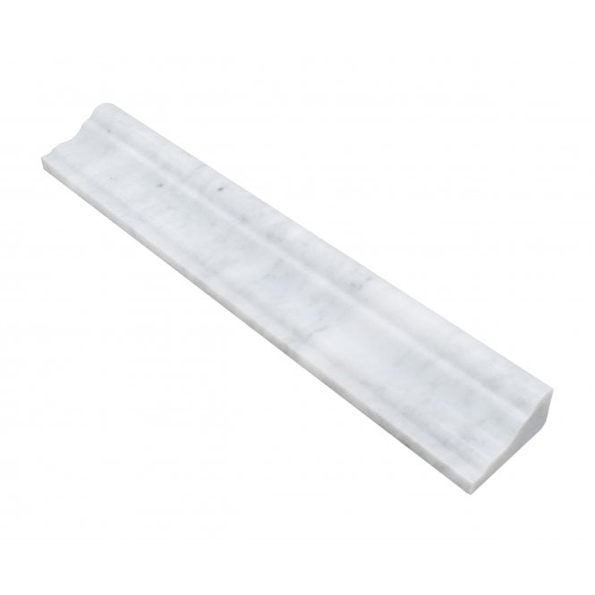 Moldura Carrara Marble White 5cm x 30.5cm Border Tile