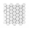 Mont Blanc Hexagon Mosaic (4.8cm x 4.8cm) 32.4cm x 33.2cm Wall & Floor Tile