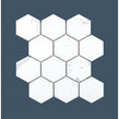 Mont Blanc Statuario Hexagon Mosaic (7.3cm x 7.3cm) 26cm x 27.8cm Wall & Floor Tile