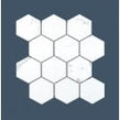 Mont Blanc Statuario Hexagon Mosaic (7.3cm x 7.3cm) 26cm x 27.8cm Wall & Floor Tile
