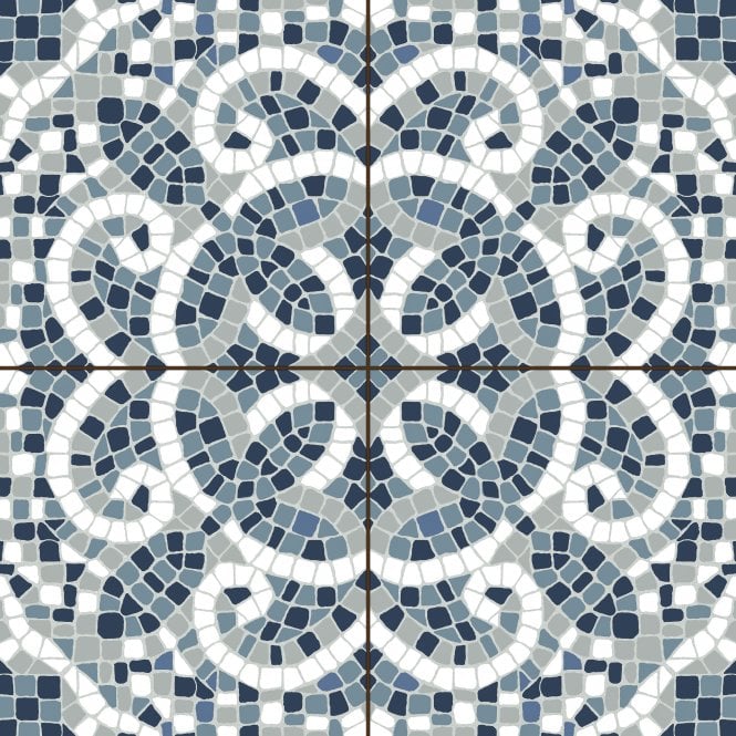 Mosaica Corfu Blue 45cm x 45cm Wall and Floor Tile