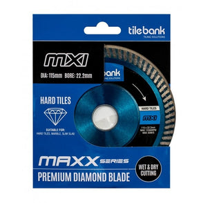 Tile Bank MX1 Hard Tiles Wet and Dry Diamond Blade 115mm x 22mm