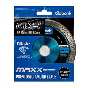 Tile Bank MX4 Wet and Dry Diamond Blade 115mm x 22mm