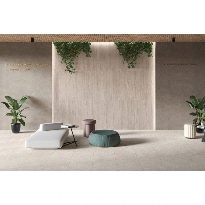 Mystical Crema Matt Cross Cut R10 60cm x 120cm Wall and Floor Tile