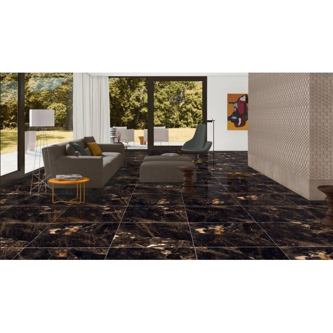 Mythical Black Wall & Floor Tile 60cm x 60cm