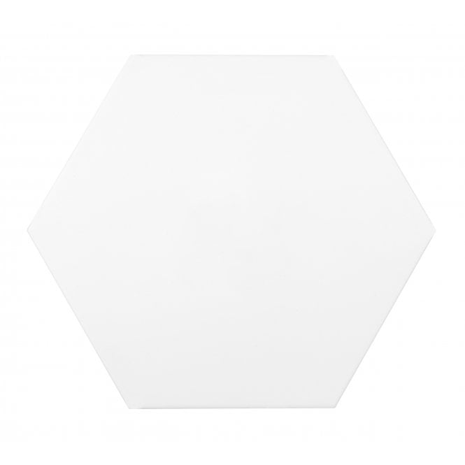 Naples Base Hexagon White 22.8cm x 19.8cm Wall & Floor Tile
