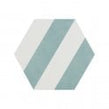 Naples Hexagon Aquamarine 22.8cm x 19.8cm Wall & Floor Tile