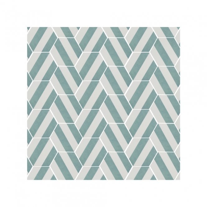 Naples Hexagon Aquamarine 22.8cm x 19.8cm Wall & Floor Tile