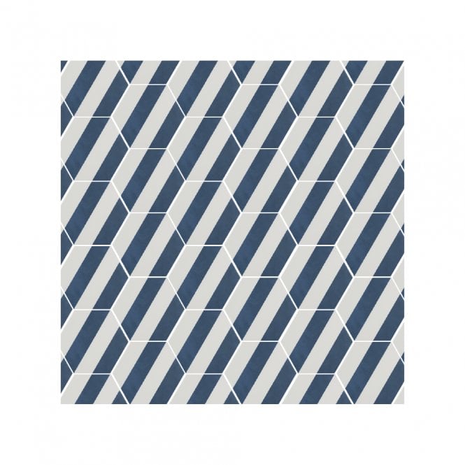 Naples Hexagon Blue 22.8cm x 19.8cm Wall & Floor Tile