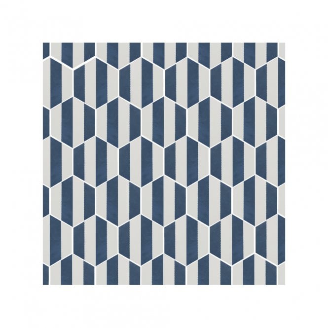 Naples Hexagon Blue 22.8cm x 19.8cm Wall & Floor Tile