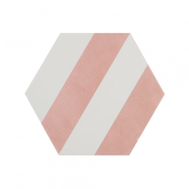 Naples Hexagon Pink 22.8cm x 19.8cm Wall & Floor Tile