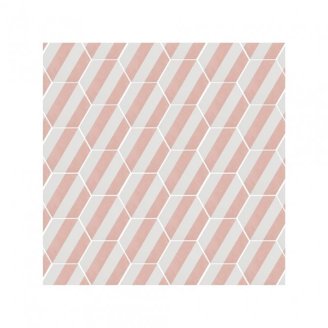 Naples Hexagon Pink 22.8cm x 19.8cm Wall & Floor Tile